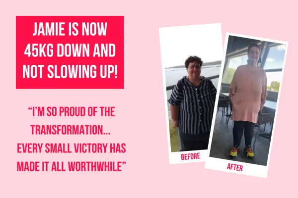 Jamie’s stepped it up: 45kg down and not slowing up!