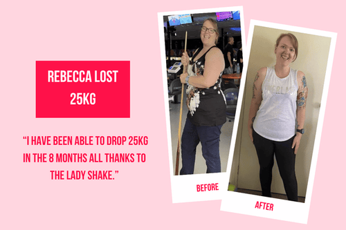Rebecca lost 25kg and became healthier with The Lady Shake