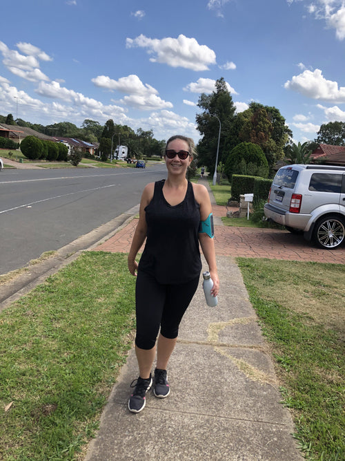 At home, staying healthy with Christine